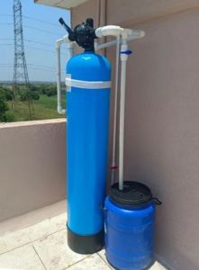 Electric Semi Automatic Water Softening Plant, Color : Blue