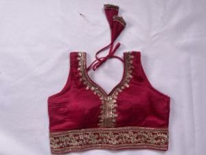 Silk Embroidered Designer Blouse Party Wear, Festive Wear