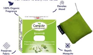 Jasmine Camphor Pocket Air Freshener, Color : Green