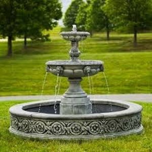 Floral Carved Park Garden Fountain