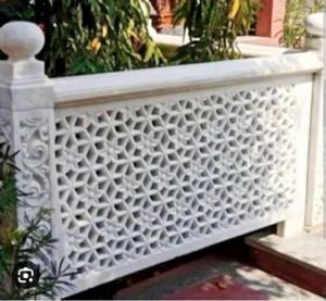 Hexagon Star Marble Jali Railing