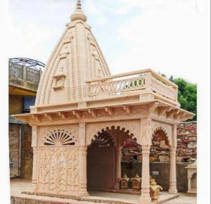 Light Sandstone Balcony Shikhara Temple