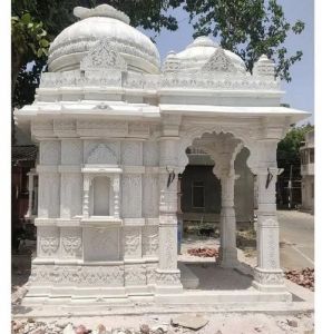 Ornamental Grade White Marble Outdoor Temple