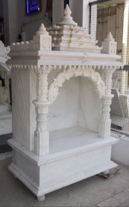 Premium Grade White Marble Indoor Pooja Mandir