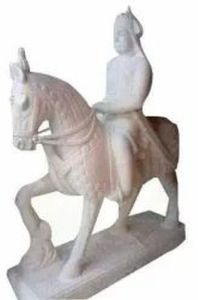 Royal Horse Rider Marble Statue