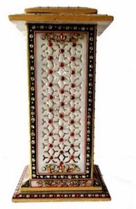 Terracotta Tiered Temple Slat Lamp