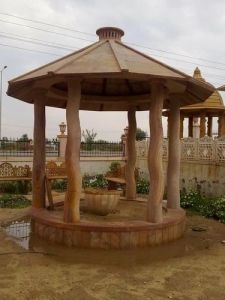 Twisted Column Stone Garden Gazebo