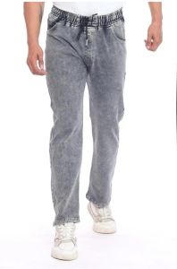 Plain Ice Grey Men Denim Cotton Pant, Fit Type : Regular Fit