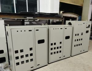 Mild Steel Control Panel Box, Color : Grey for Industrial Use