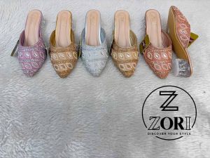 Fancy Glitter Pencil Heel Sandal, Brand Name : Zori, Gender : Women