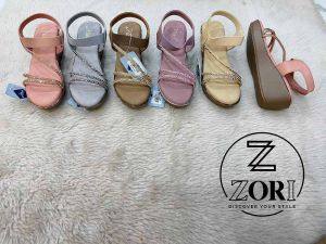 Leather Women Platform Heel Sandal for Casual, Party