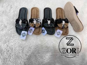 Velvet PU Sole Fashion Ladies Slipper, Brand Name : Zori for Casual