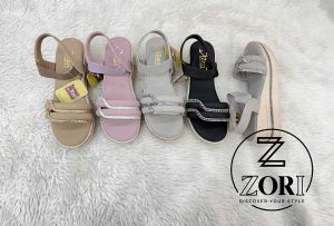 Synthetic Zori Trendy Flat Platform Sandal, Packaging Type : Box