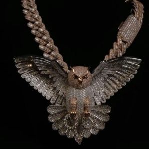 Designer Silver Hip Hop Moissanite Diamond Pendant