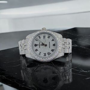 High Polish Moissanite Diamond Luxury Watch