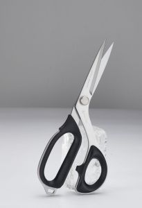 Polished Metal Scissors, Handle Material : Plastic