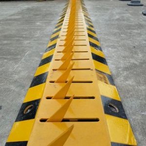 Stainless Steel Flat Spike Barrier, Color : Black, Yellow