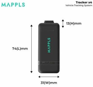 Plastic X4 Tracker Vehicle GPS Tracker, Color : Black