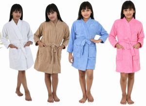 7 to 10 Year Girls Terry Kimono Bathrobe