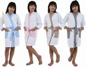 7 to 10 Year Girls Waffle Fusion Bathrobe