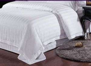 Polyester Hotel Bed Sheet, Color : White Standard