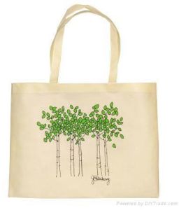 Green Tree Graphic Canvas Tote Bag, Closure Type : Open-top Design