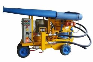 Semi-Automatic Mild Steel Wet Shotcrete Machine, Power Source : 10 HP