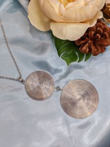 925 Sterling Silver Double Spiral Necklace