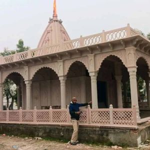 Pink Sandstone Grand Entrance Temple