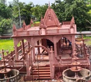 Red Sandstone Ornamental Hindu Temple