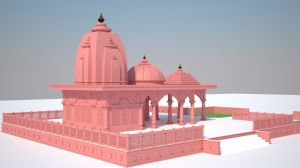 Red Sandstone Royal Architectural Temple