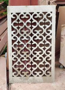 White Mint Sandstone Patterned Jali