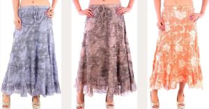 Georgette Ladies Skirts, Color : Multicolor