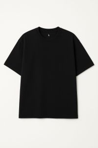 100% Cotton Stees Black Colour Oversize Tshirt 210 GSM