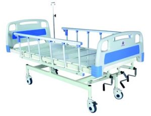 Polished Mild Steel 3-Functional Manual ICU Bed, Shape : Rectangular