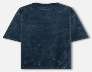 Acid Washed Navy Blue Oversized T-Shirt