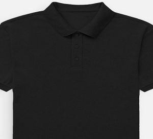Mens Plain Black Cotton Polo T-Shirt Xs, XL, XXL