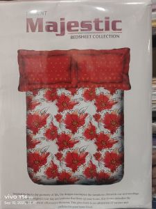 Cotton Double Bed Sheet Trident, Color : Assorted for Bedroom