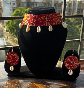 Handcrafted Fabric Necklace Set for Casual, Party