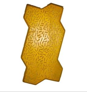 60 Mm Yellow Concrete Zig Zag Paver Block