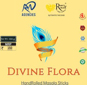Soy Wax Divine Flora Incense Stick, Color : White