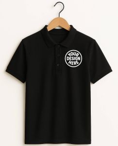 Black Custom Polo T-Shirt