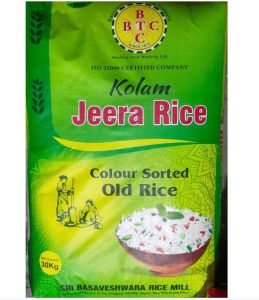 BTC Kolam Jeera Rice Lachkari Steam 30 Kg