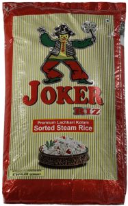 Joker Riz Premium Lachkari Kolam Rice – Sorted Steam | 30 Kg Bag
