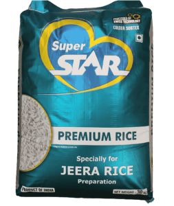 Super Star Premium Jeera Rice ( Peacock Green) Lachkari Kolem Steam 30 Kg Bag