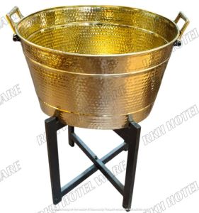 Stainless Steel Ovel Dustbin With Folding Stand