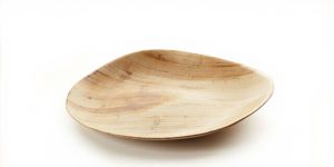 Polished Areca Leaf Plate, Color : Light Brown for Serving Food