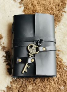 Designer Leather Diary, Color : Black Large, Medium, Small