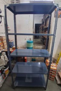 Polished Slotted Angle Racks, Color : Grey