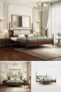 Wooden Beds, Color : Brown